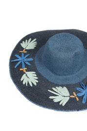 Blue Straw Sunhat