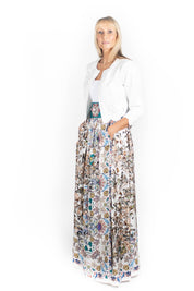 Teal Embellished Tie Belt
