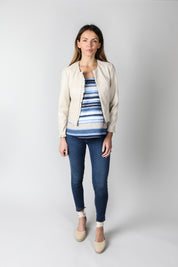 Blue Striped Vest Top