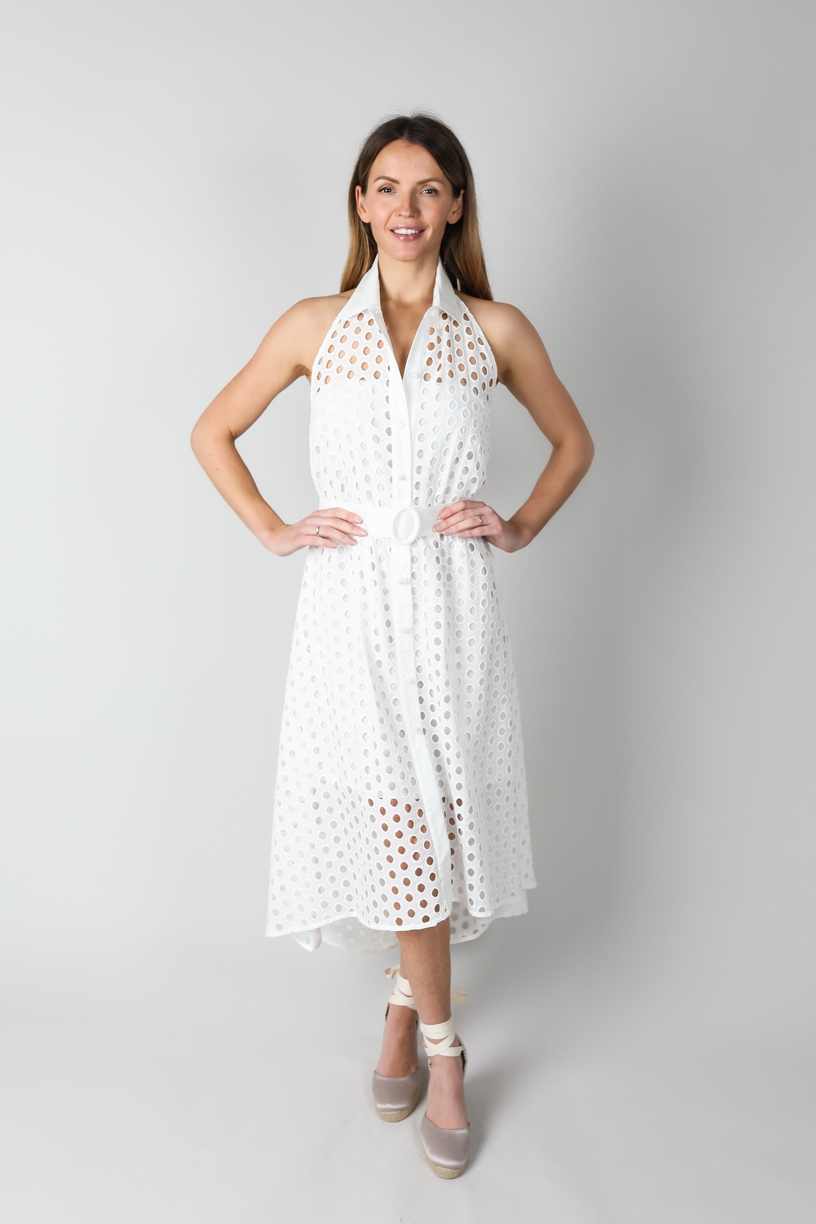 Halterneck Ivory Dress