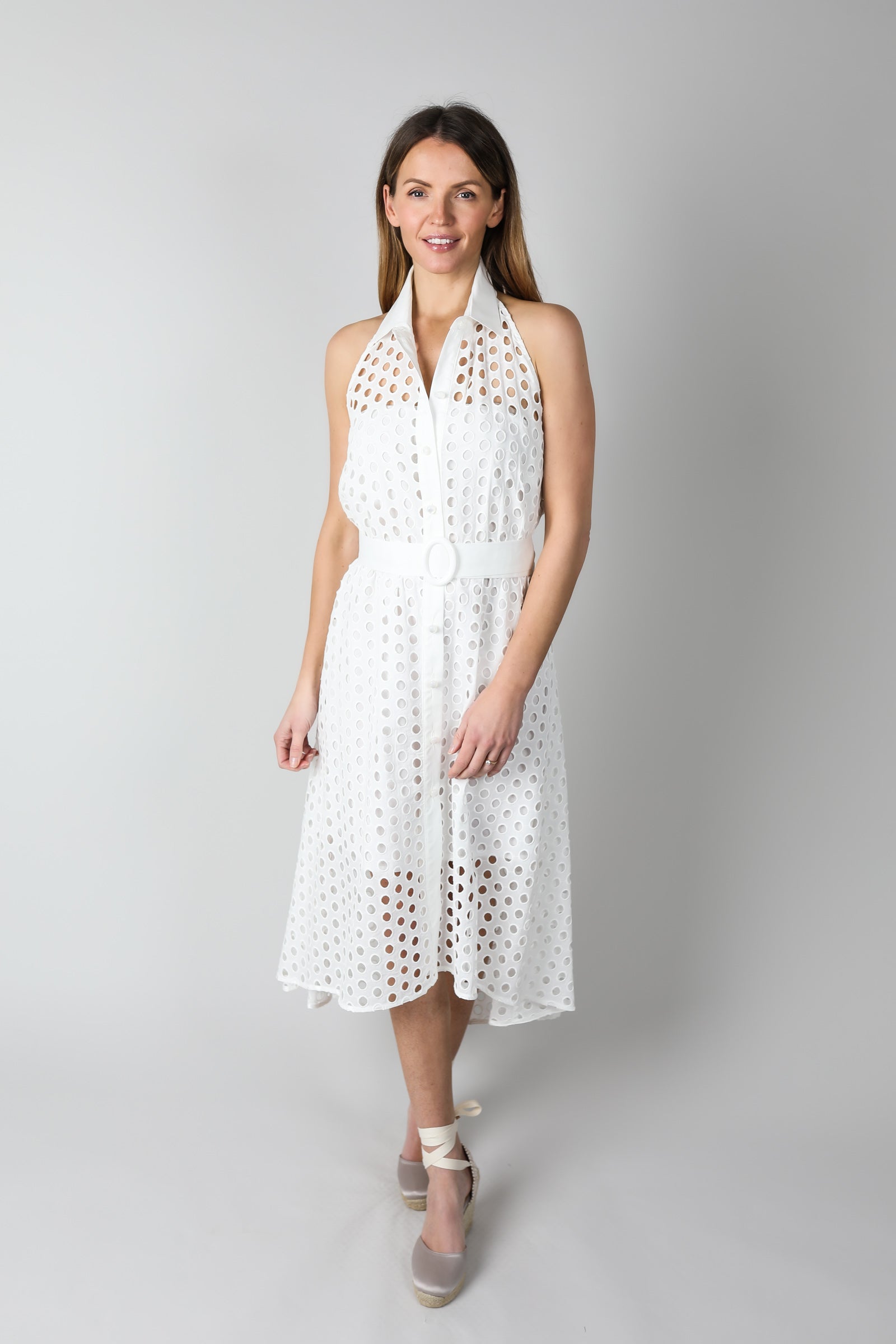 Halterneck Ivory Dress