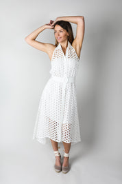 Halterneck Ivory Dress