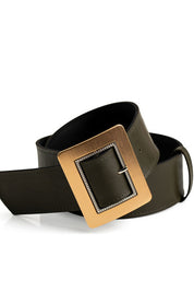 Olive Gold Buckle Belt