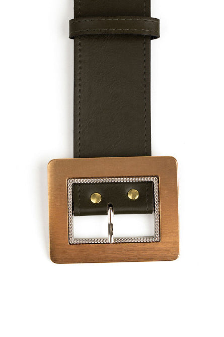 Olive Gold Buckle Belt
