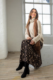 Black Print Skirt