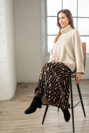 Black Print Skirt
