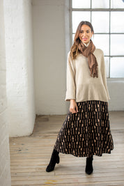 Black Print Skirt