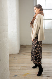 Black Print Skirt