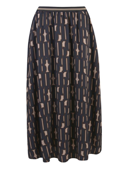 Black Print Skirt